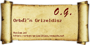 Orbán Grizeldisz névjegykártya
